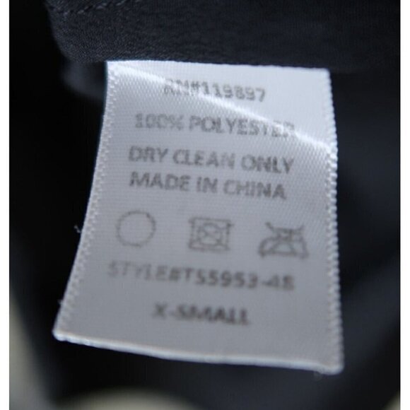 Collective Concepts Black Tunic Top V Neck Semi Sheer Roll Tab Sleeve Womens XS - Picture 9 of 10